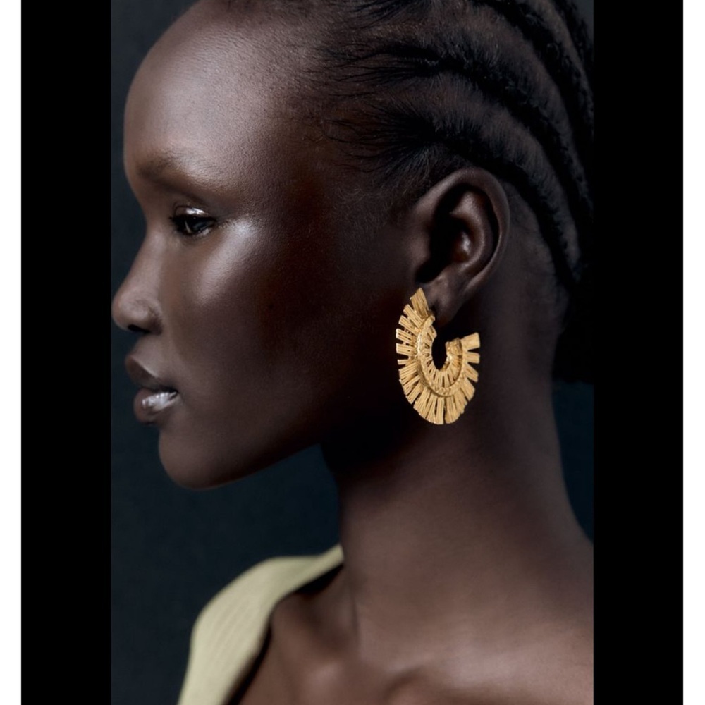 Gold Flat Hoop Earrings